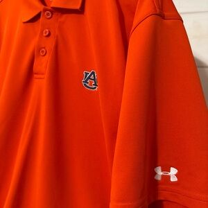 UNDER ARMOUR LARGE AUBURN FOOTBALL POLO EUC